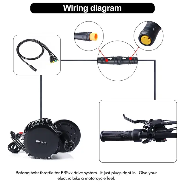 Us 13 99 Bluenergy Bbs01 Bbs02 Bbshd Twist Throttle Speed Control On The Left For Bafang Electric Bike Parts 12v 72v Electric Bicycle Accessories