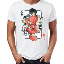 Для мужчин's футболка Ранма аниме Manga, потрясающие иллюстрации печатных футболка