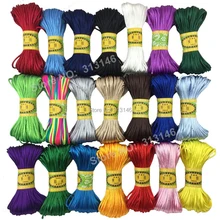 47 цветов 20 м макраме Шелковый китайский узел атласный нейлоновый шнур веревка для DIY ювелирных изделий браслет ожерелье Изготовление Бисероплетение нить 2 мм
