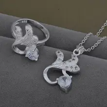 Высокое качество серебряные ювелирные изделия колье кольцо WT-491