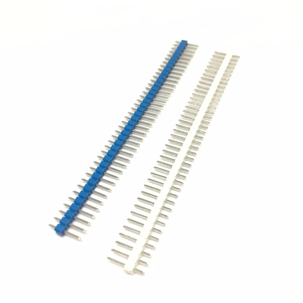 40 Pin 1x40 Single Row Male 2.54 Breakable Pin Header Connector Strip whiteblackredbluegreenyellow 4