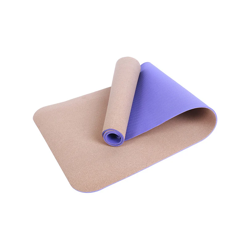 3MM/4MM/5MM/6MM/8MM Sports Yoga Mat TPE Cork Fitness Non-slip Eco-friendly Slip-resistant Hot Yoga Mats Exercise Pilates Workout