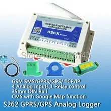 GSM GPRS аналоговый регистратор S262 с 4 аналоговыми входами температура монитора поток воды влажность Ток Напряжение
