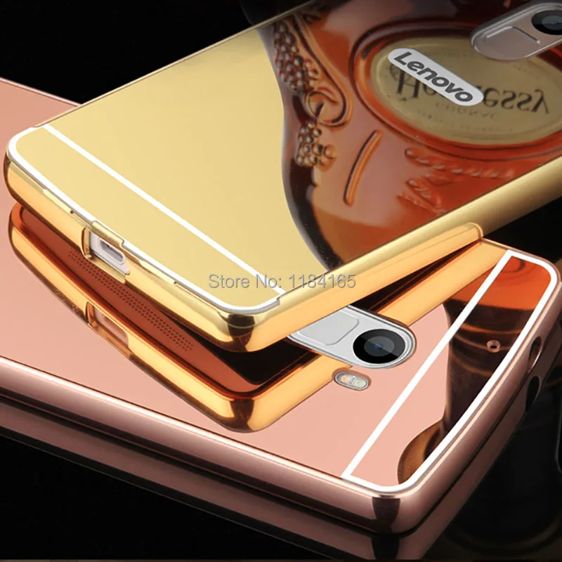 LEN-1415_6_Luxury Ultra Light Metal Case with Aluminum Alloy Frame Mirror Back Cover Durable Shell for Lenovo X3 Lite K4 Note A7010