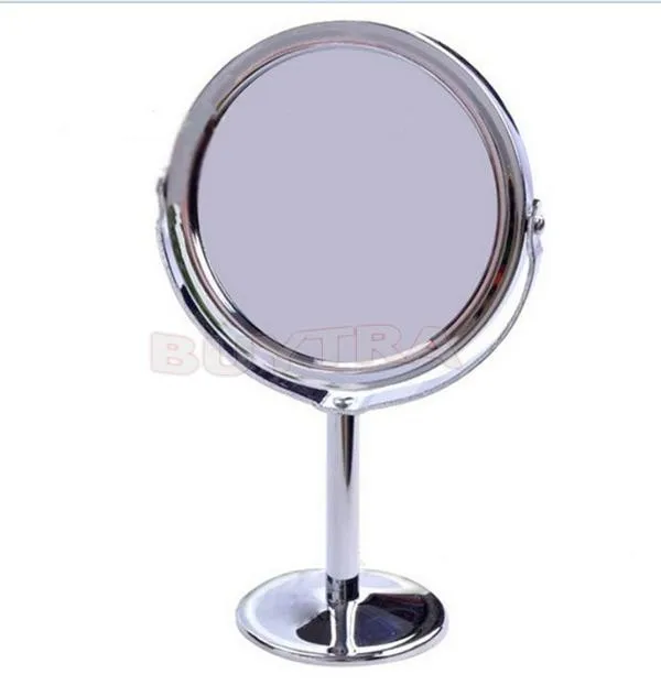 Для женщин Красота зеркало для макияжа двойной Сторона Обычный + увеличительное овальной подставке компактное зеркало косметическое