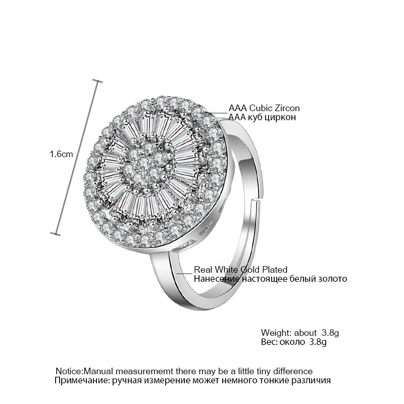 Высокое качество, обручальное кольцо круглой формы, установка канала, блестящая стрела и сердце, кубический циркон, роскошные большие кольца для женщин CFSRP2037E