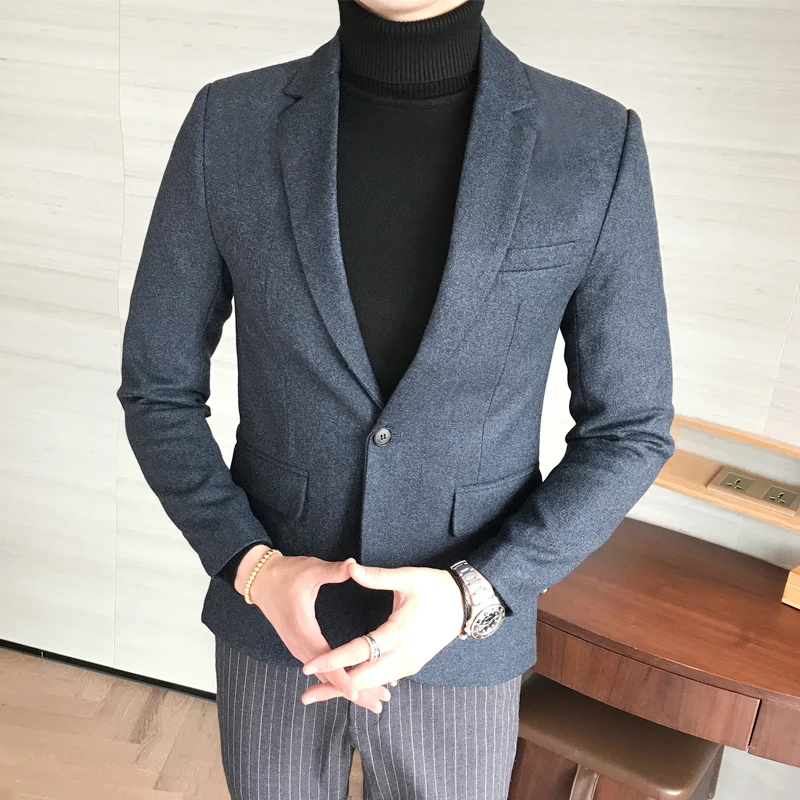 2019 New Men's Fashion Boutique Gray Formal Business Suit Jacket / Mens