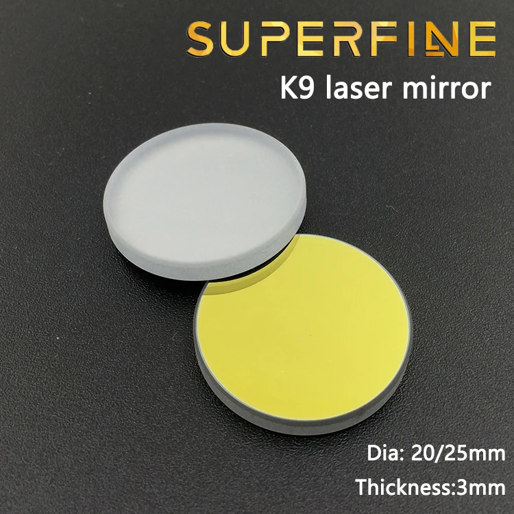 

Superfine Dia 20mm 25mm K9 glass CO2 laser reflection mirror with gold coating for laser engraving cutting Machine