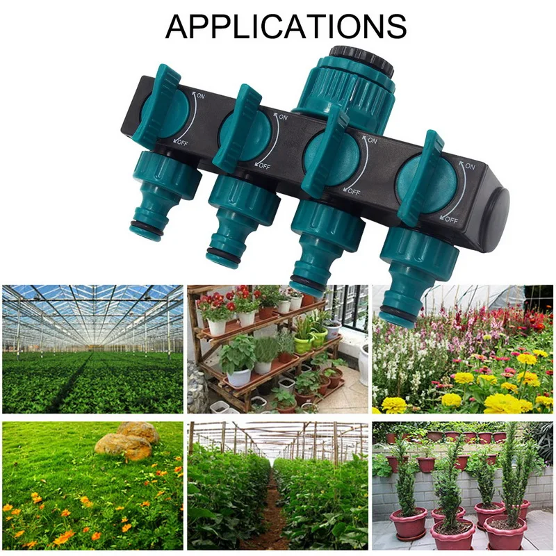 

Garden 1/2"-3/4"-1" water Tap conector Hose Splitters Irrigation 4-way Water Hose Connectors Female Thread Tap Connectors