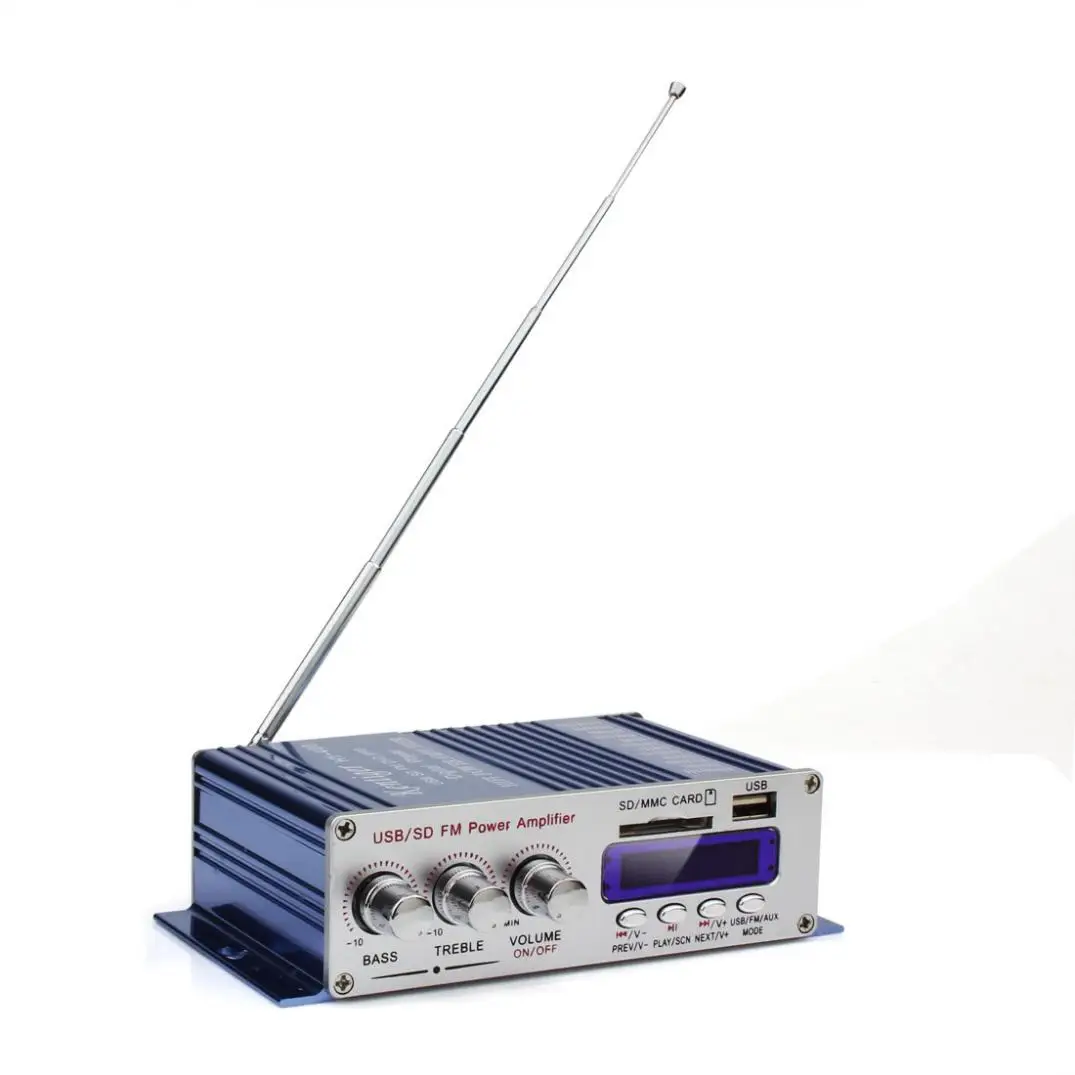 Amplificador de Potência com Entrada Controle de Controle Usb e Cartão sd com Controle Kentiger Rádio Automotivo Digital Remoto 12v 10 Amplificadores Mono