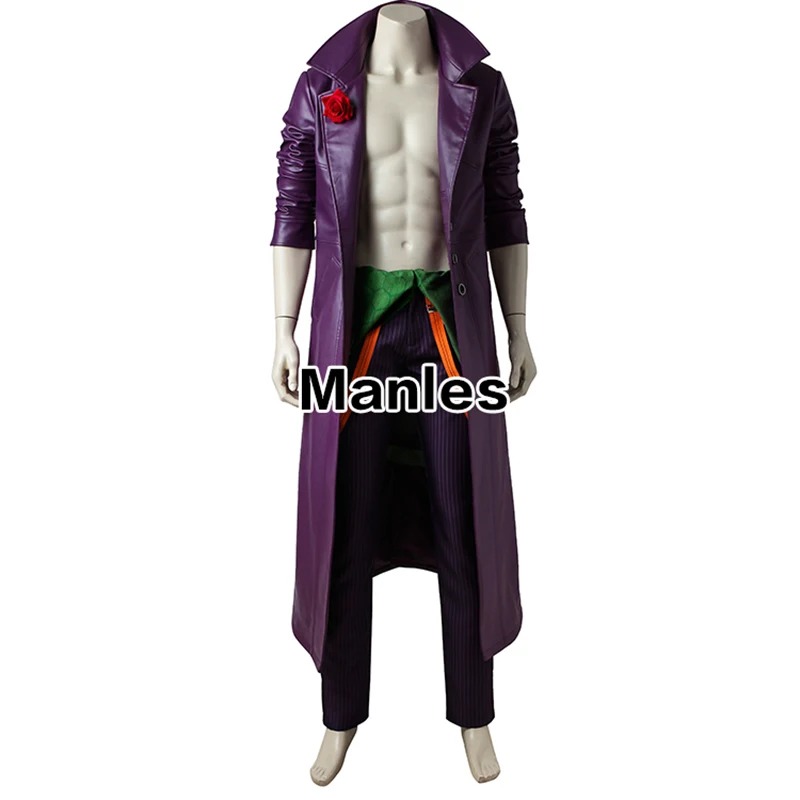 Injustice 2 Joker косплей костюм на Хэллоуин INJUSTICE2 игровой наряд на карнавал фиолетовый костюм Injustice League взрослое Мужское пальто - Цвет: Фиолетовый