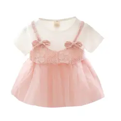 Модное популярное летнее платье для маленьких девочек милые стильные юбки для маленьких девочек