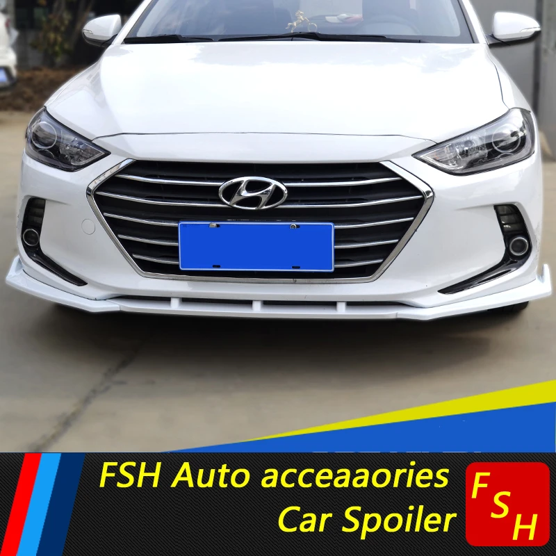 

For Hyundai Elantr fronet spoiler ABS front Bumper Diffuser Bumpers Protector For Hyundai Elantr Body kit bumper front lip 2016+