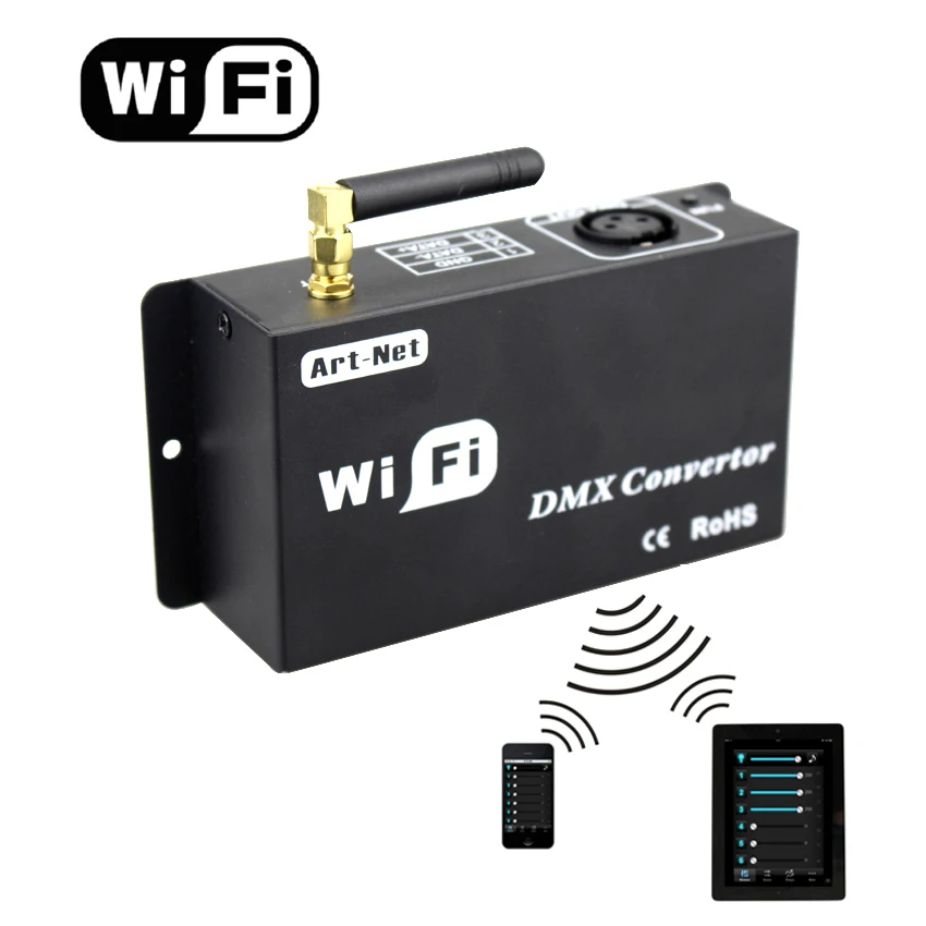  led 12v wifi led controller dmx 512 controller convert wifi signal into dmx signal by IOS or Androi - 32855708009