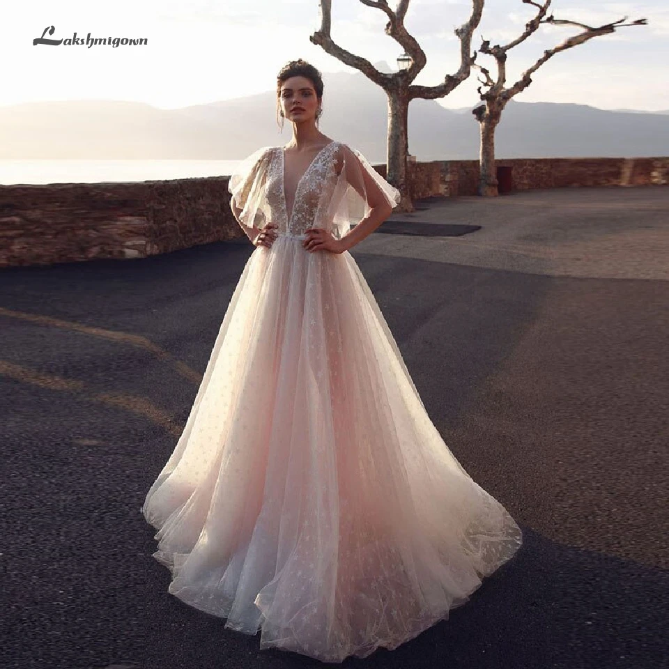 Lakshmigown женское элегантное платье 2019 Пляжное сексуальное кружевное свадебное с