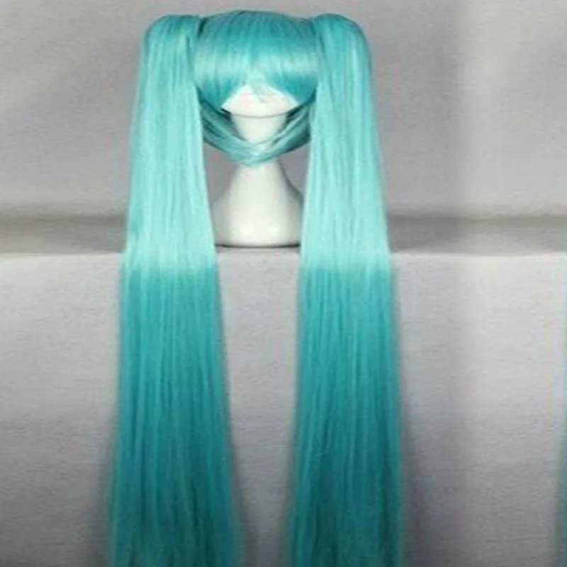 

HAIRJOY Synthetic Hair Fashion Vocaloid Miku Green Long Straight Two Braids  Anime Party Cosplay Wig