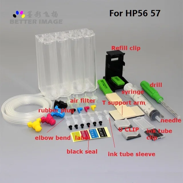 XIMO DIY Ciss для HP 56 57 Deskjet 5150 450CI 5550 5650 7760 9650 PSC 1315 1350 2110 2210 2410 |
