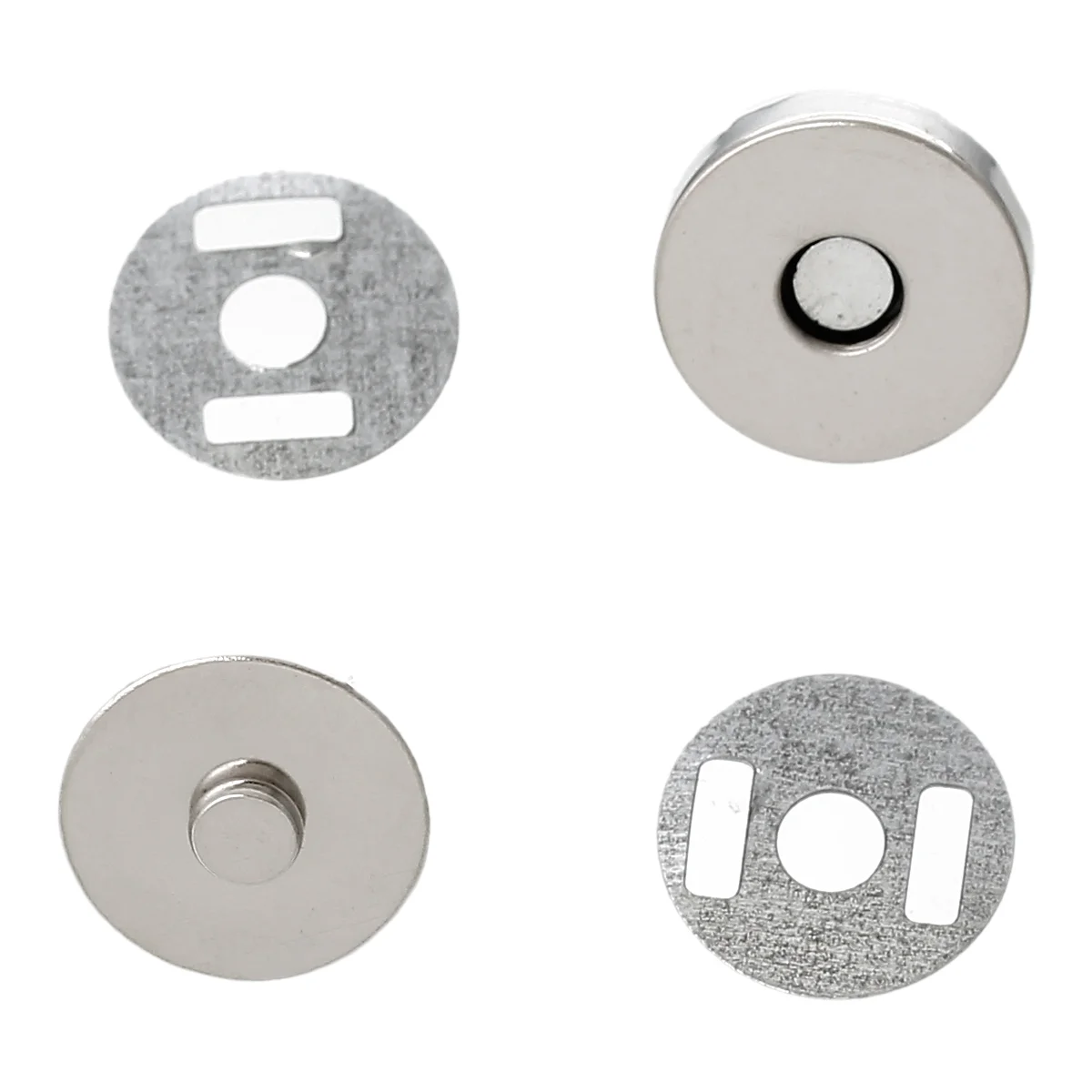 Doreen Box Lovely 20 Sets Silver Tone Magnetic Purse Snap Clasps/ Closure for Purse Handbag 14mm(4/8 Doreen Box Lovely 20 Sets Silver Tone Magnetic Purse Snap Clasps/ Closure for Purse Handbag 14mm(4/8