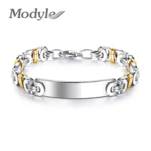 Mostyle фирменный персонализированный Золотой и Серебряный кожаный браслет из нержавеющей стали для мужчин