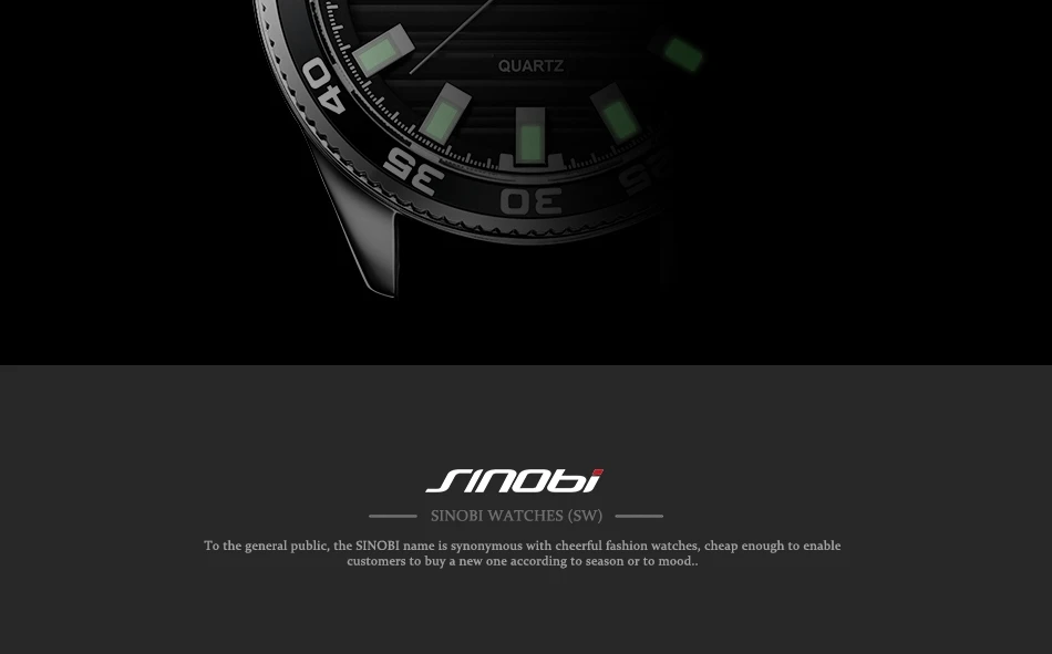 SINOBI 316 нержавеющая сталь для мужчин спортивные часы Элитный бренд силиконовые водостойкие Военная Униформа кварцевые