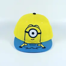 Дети мальчик в девочке gorras кости snapback шапки тенденция брим bboy мультфильм симпатичные Гадкий я Миньоны бейсболка бренд дети