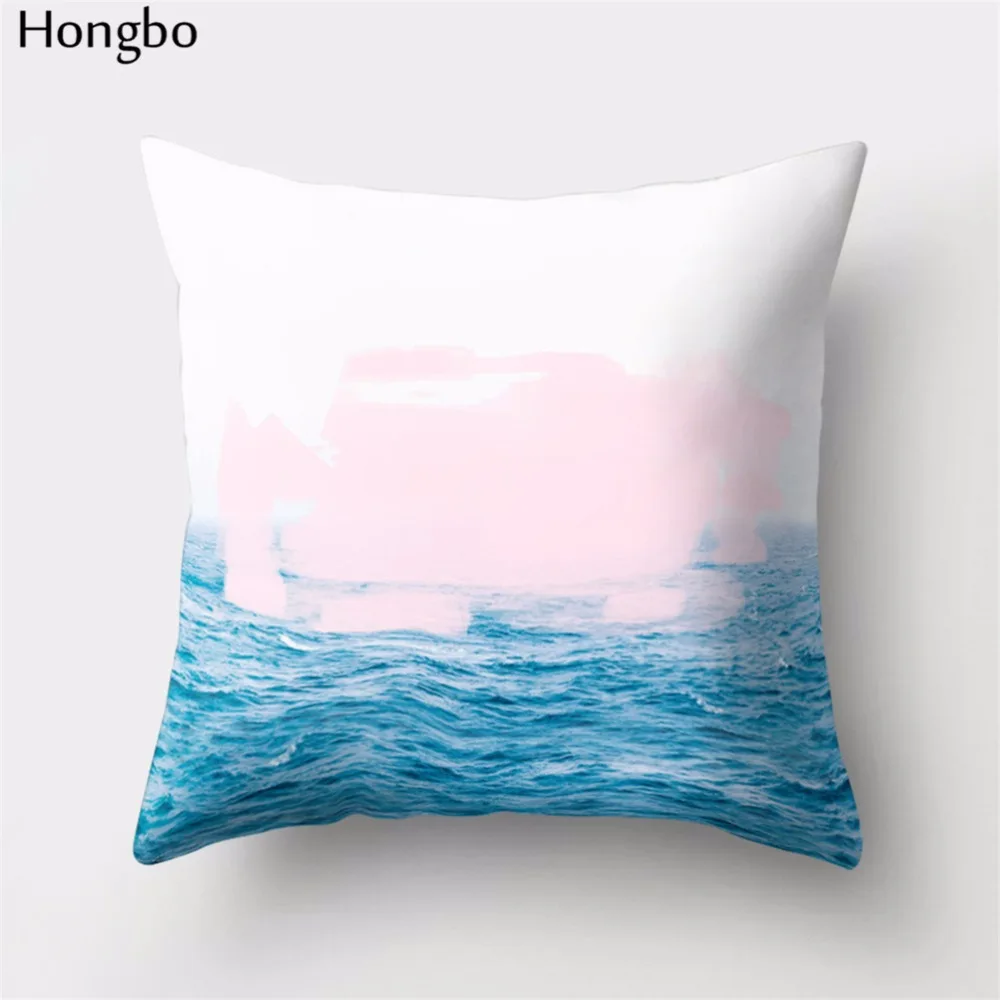 Hongbo 1 шт. наволочка для подушки с морской водой, украшения для дома, декоративная подушка, чехол для дивана автомобиля