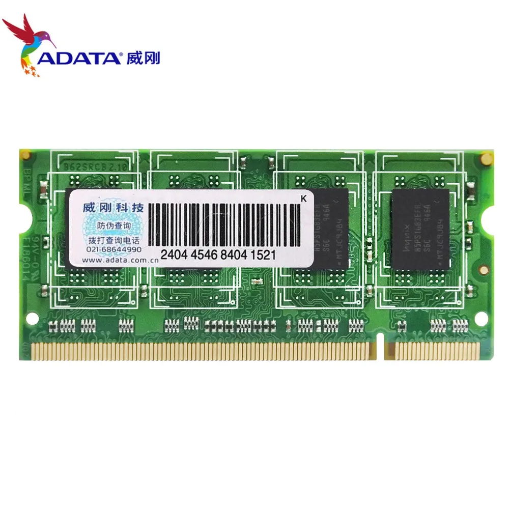 AData DDR2 2 ГБ 800 МГц PC2-6400S для intel AMD DDR 2 2G 800 Ноутбук оперативная память SO-DIMM 200-PIN