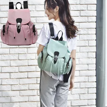 

080218 newhotstacy lady small nylon travel backpack school bags