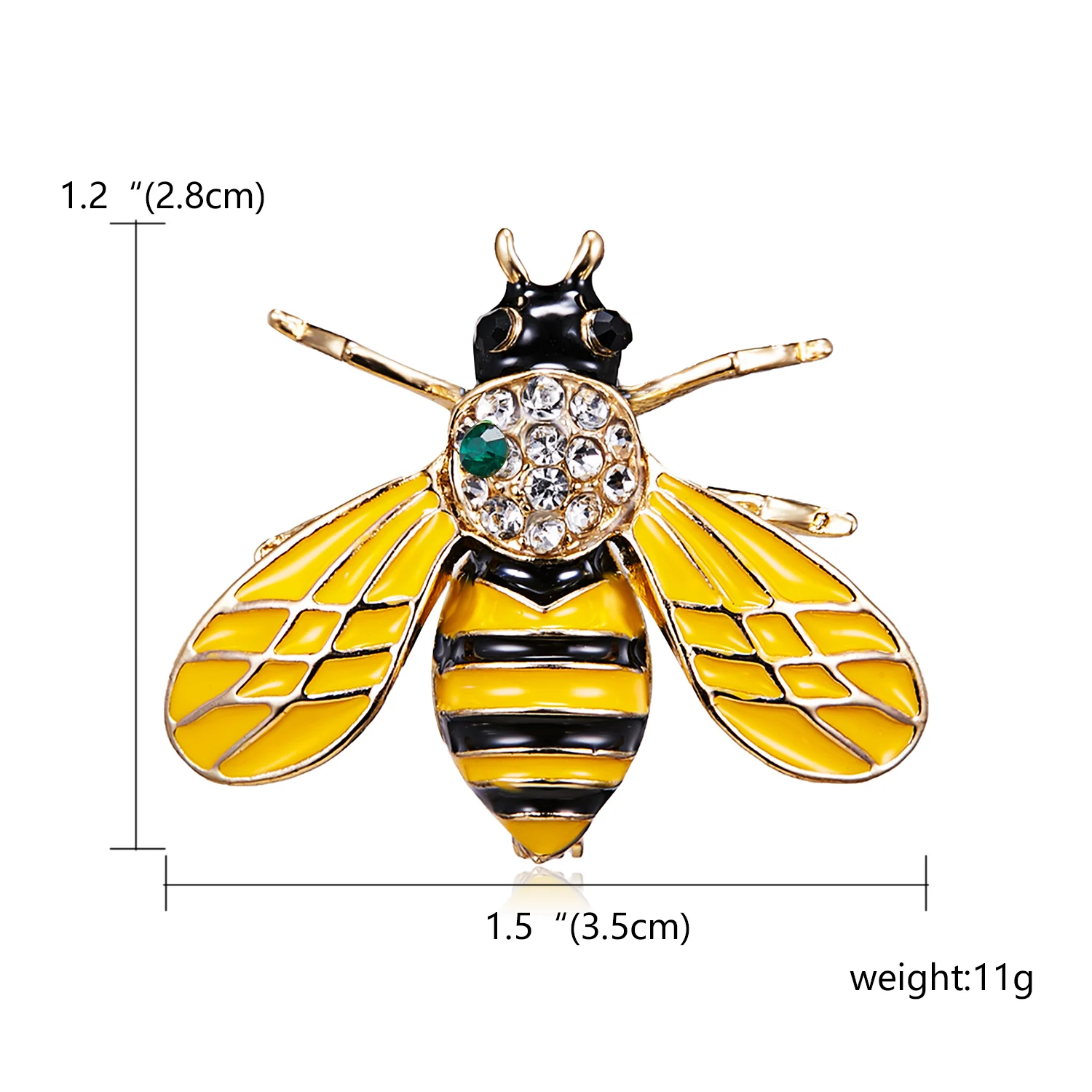 Милая брошь в виде пчелы в виде животного для женщин, Европейская и американская модная брошка со стразами на булавке, ювелирное изделие - Окраска металла: 2