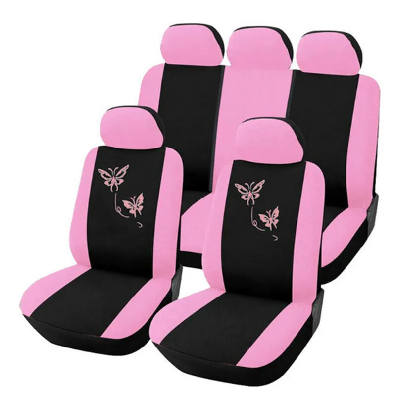 

DONYUMMYJO New Arrival Car Seat Covers Butterfly Embroidery Car-Styling Woman Seat Covers Automobiles Interior Accessories