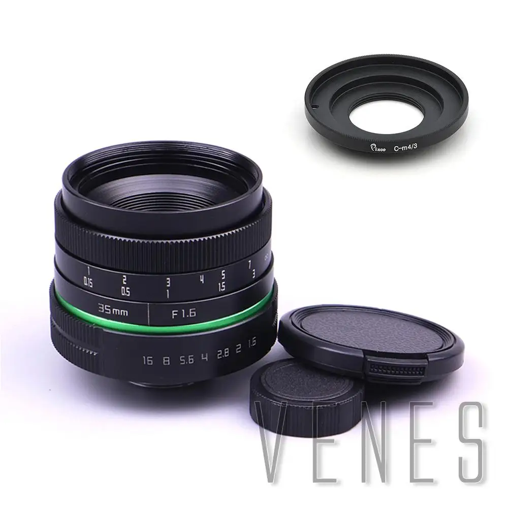 Green circleLens 35mm Upgraded Style Manual Iris Lens CMount Suit For Fuji, Canon, Nikon, Sony, Oly.mpus