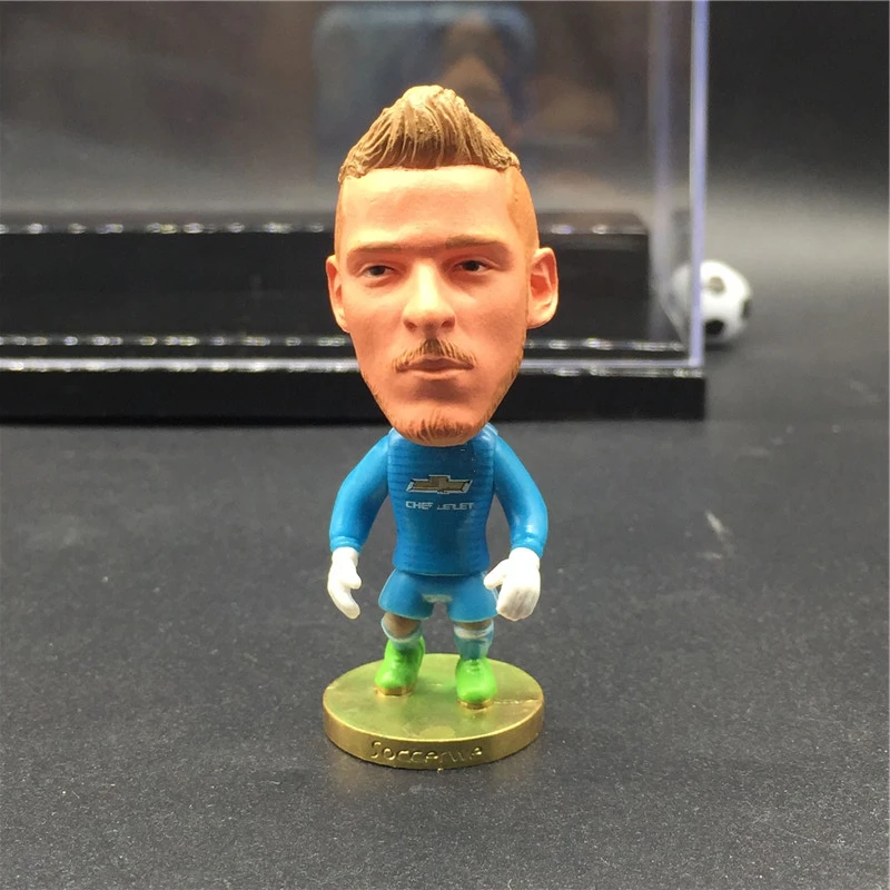 

Soccerwe 6.5 cm Height PVC Football Cartoon Star Doll MU 1# David De Gea Figurine for Children Christmas Gift Toy