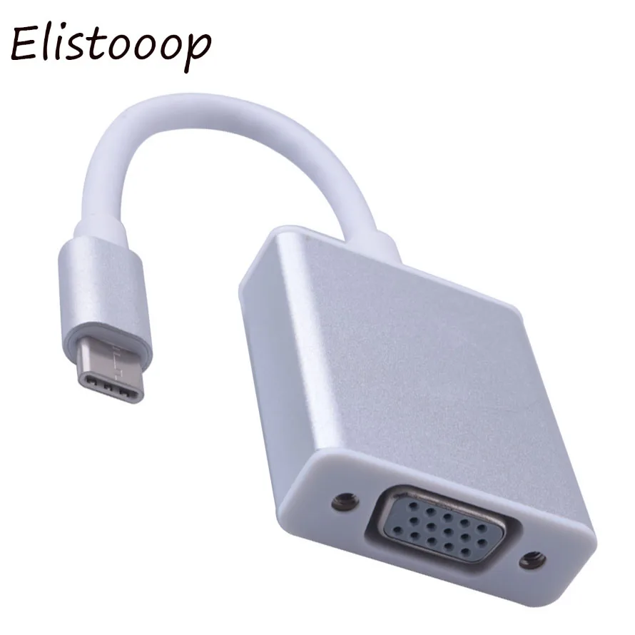 USB 3 1 Тип C к VGA кабель адаптер Type c папа женскому конвертер Разъем для Apple Macbook Chromebook