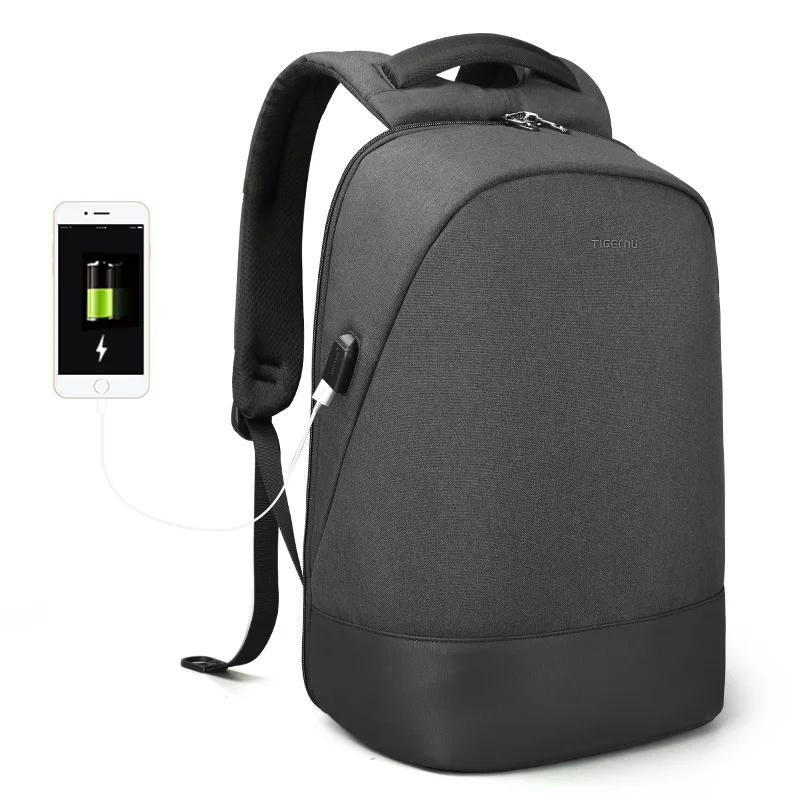 Oxford Laptop Backpack with USB Charging Port Fits 15.6 Inch Notebook Water-Resistant