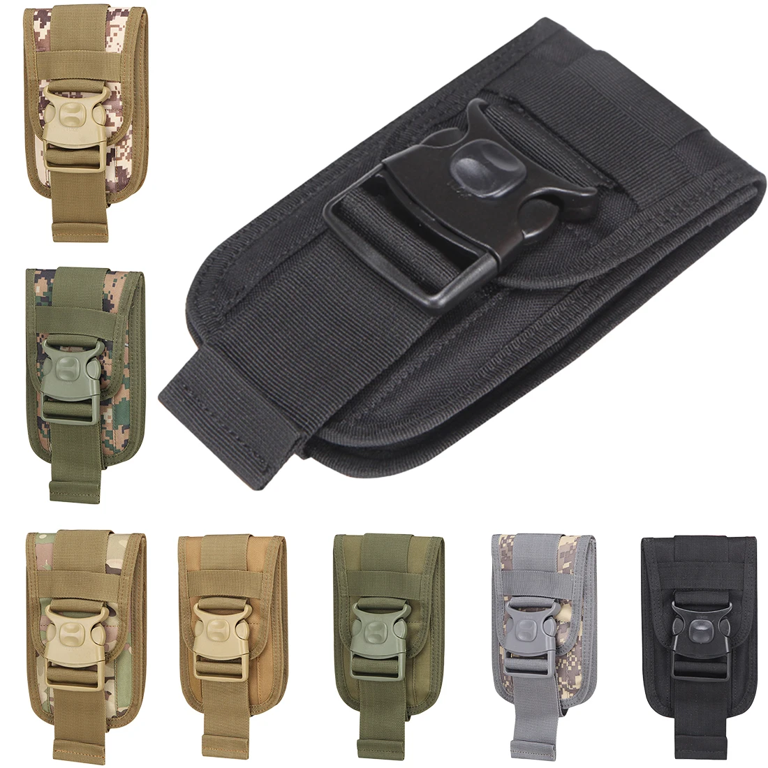 

Tactical Molle Phone Holster Outdoor Multi-function Belt Waist Bag Utility Card Carrier Bag Mini Hook Loop Travel Bag Pack