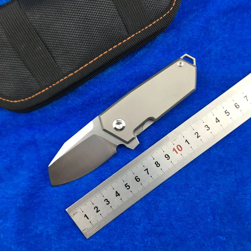 

NIGHTHAWK New Flipping folding knife D2 blade bearing titanium handle outdoor hunting camping pocket knife edc tools