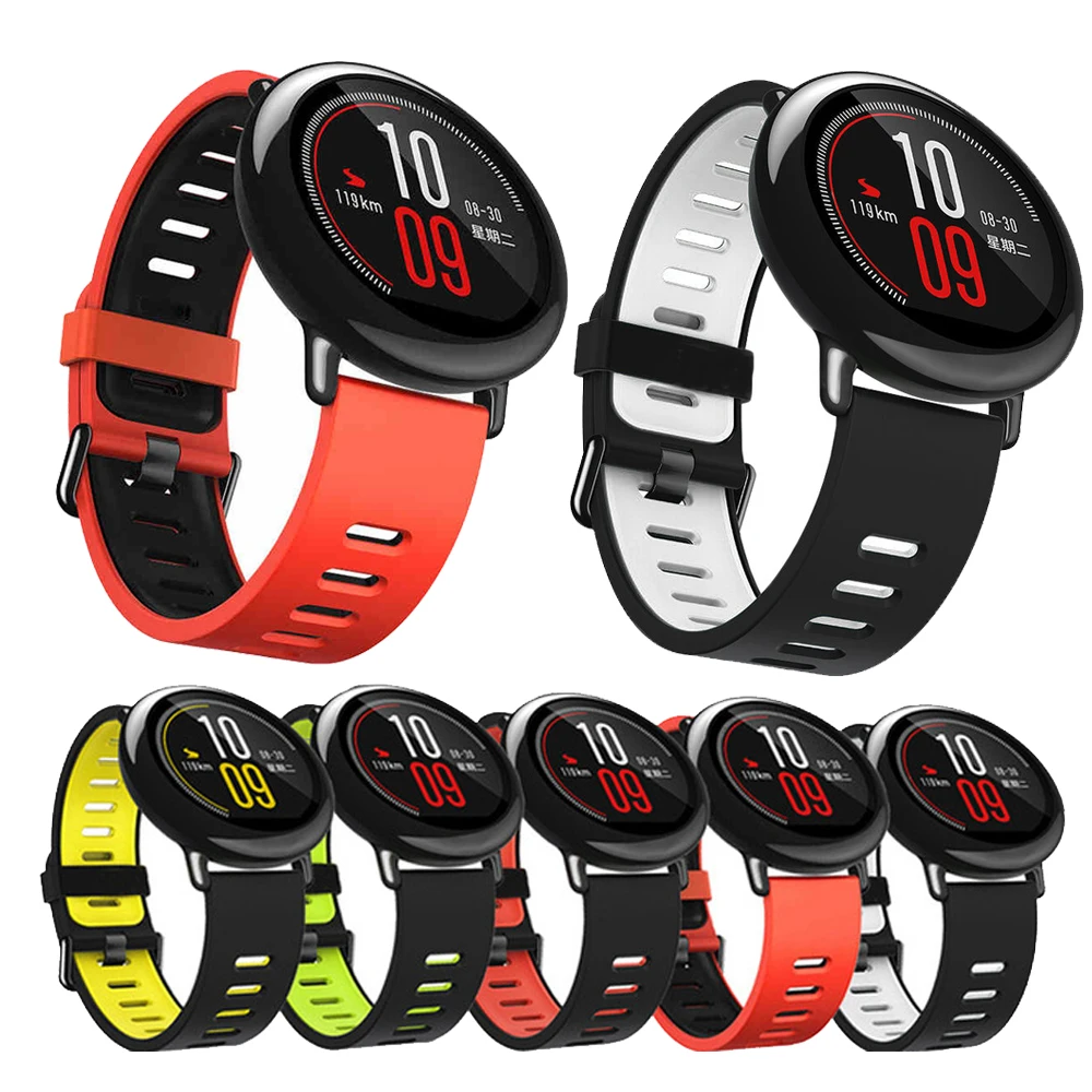 

For amazfit acessorios Sport Silicone Wrist Strap for Xiaomi Huami Amazfit PACE Smart Watch Replacement Band Smartwatch correa