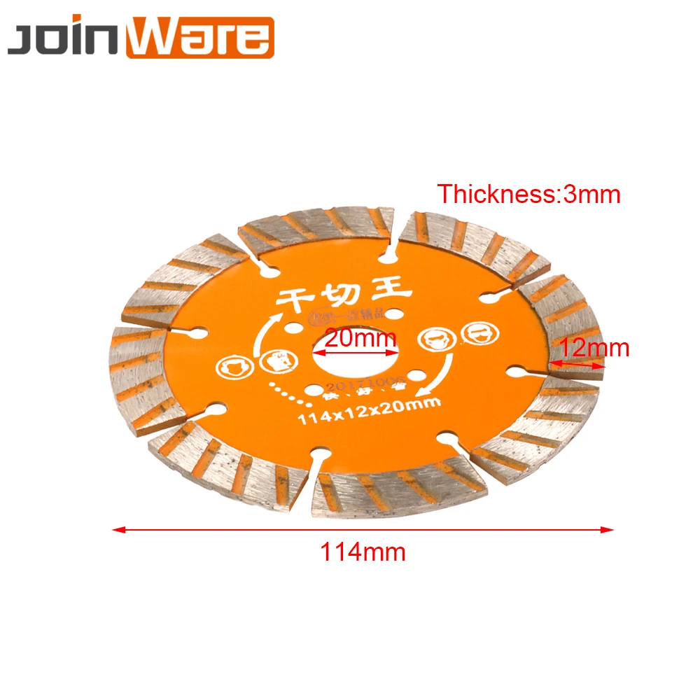 114 мм Diamond пилы отрезной диск для Гранит Мрамор бетонная плитка с инструмента 114x12x20 мм высокое качество