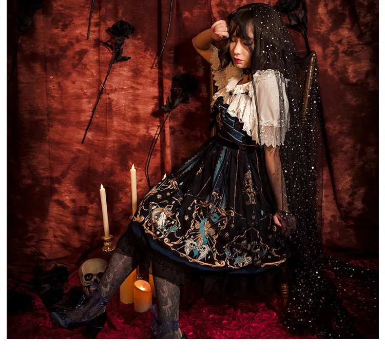 

Gothic Dark Female Lolita Sleeveless Dress