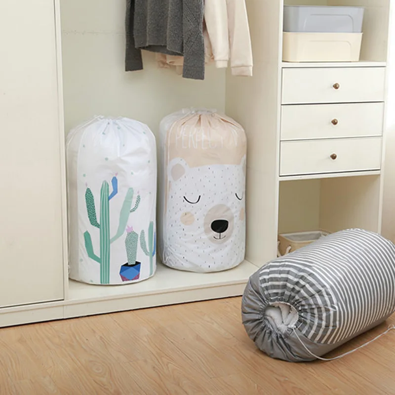 

Large Capacity Beam Mouth Storage Bag Clothes Sweater Clothing Wardrobe Storage Bags High Quality Home Storage Organization