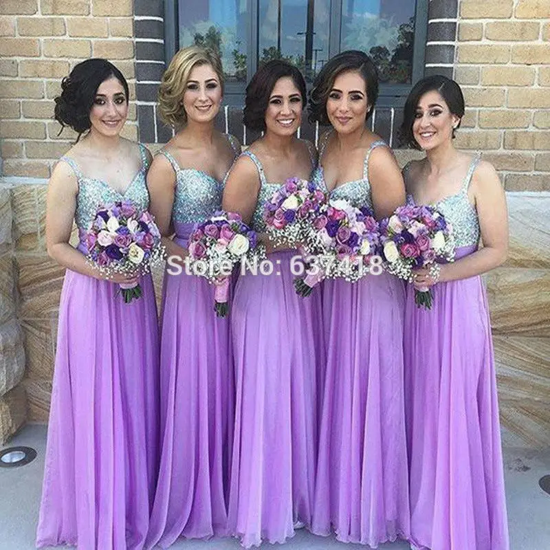 Vestido Dama De Honor Purple Lilac Cheap Lavender Bridesmaid Dress