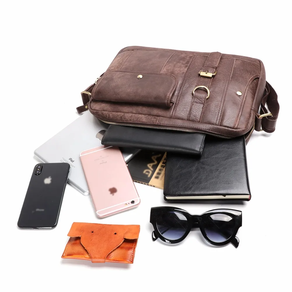 

Men Genuine Leather Messenger Bag Men's Shoulder Bags Male Casual Busniess Crossbody Bags Business Bag For Men Leather Handbags