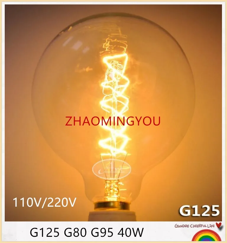 

YOU 110V/220V Edison Bulb Retro Lamp G80 G95 G125 40W Incandescent Light Bulb E27 Lampada Edison Lamp Pendant Lighting Lampen