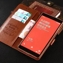Урожай флип стенд pu кожаный бумажник case для xiaomi redmi note 1/redmi note 2/redmi note 3/redmi note 4 4x роскошные крышка
