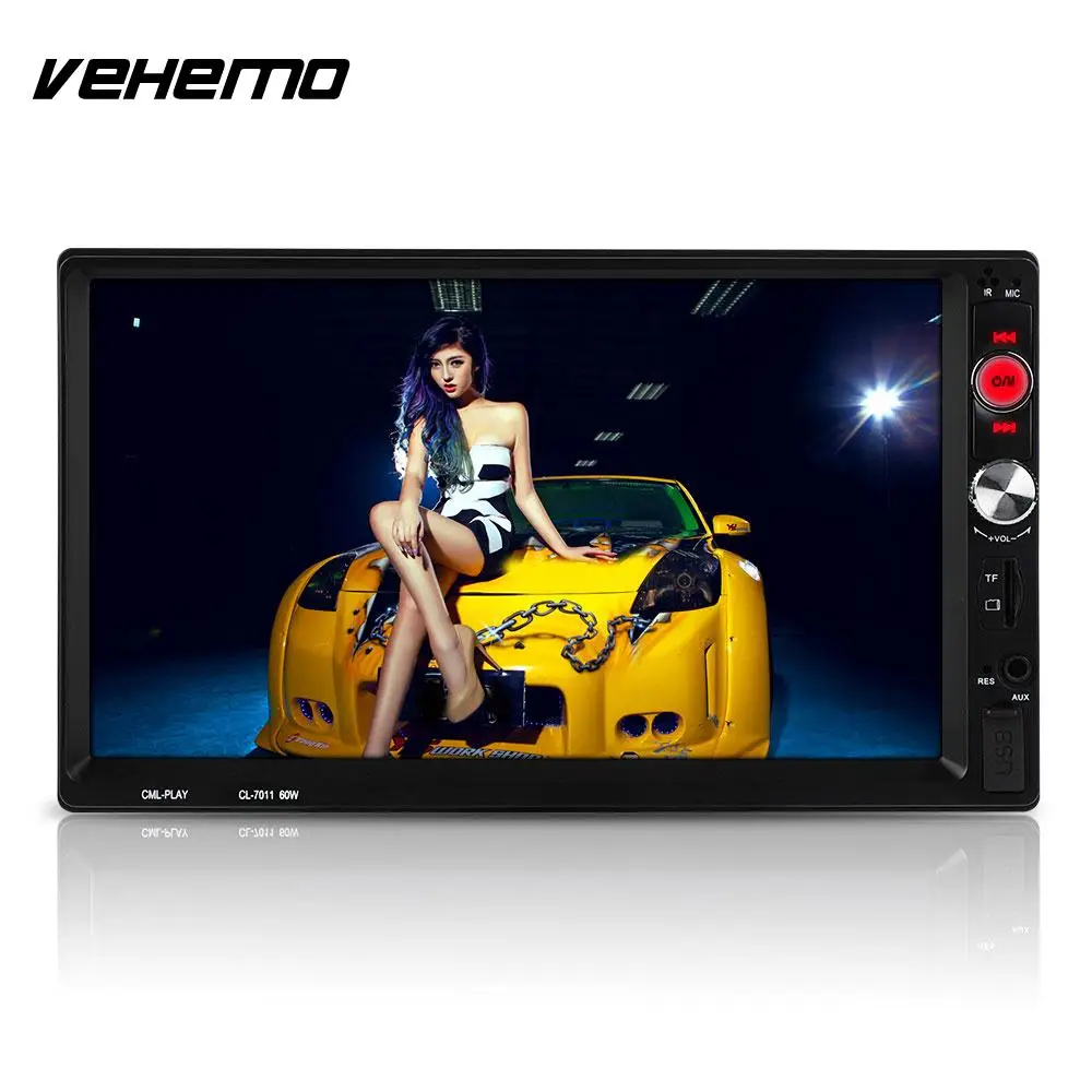 Vehemo Bluetooth автомобильное аудио, дистанционное управление MP5 плеер 2Din Автомобильная электроника автомобильный MP5 автомобильный 1024*600 аудио видео плеер
