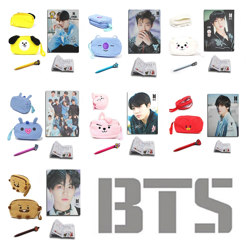 OHCOMICS 3 шт. поп Bangtan мальчиков BTS BT21 TATA COOKY Манг Коя Тетрадь мяч-шариковая ручка