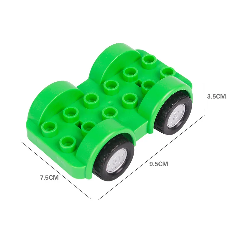 DIY Big Size Railway Cross Train Track Building Blocks Compatible Duploe Classic Car Accessories Sets Bricks Parts Toys for children (34)