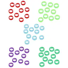 50 штук 2,2 см резиновые ножницы палец кольца ручки для парикмахерской здоровый и безвкусный и не раздражающий