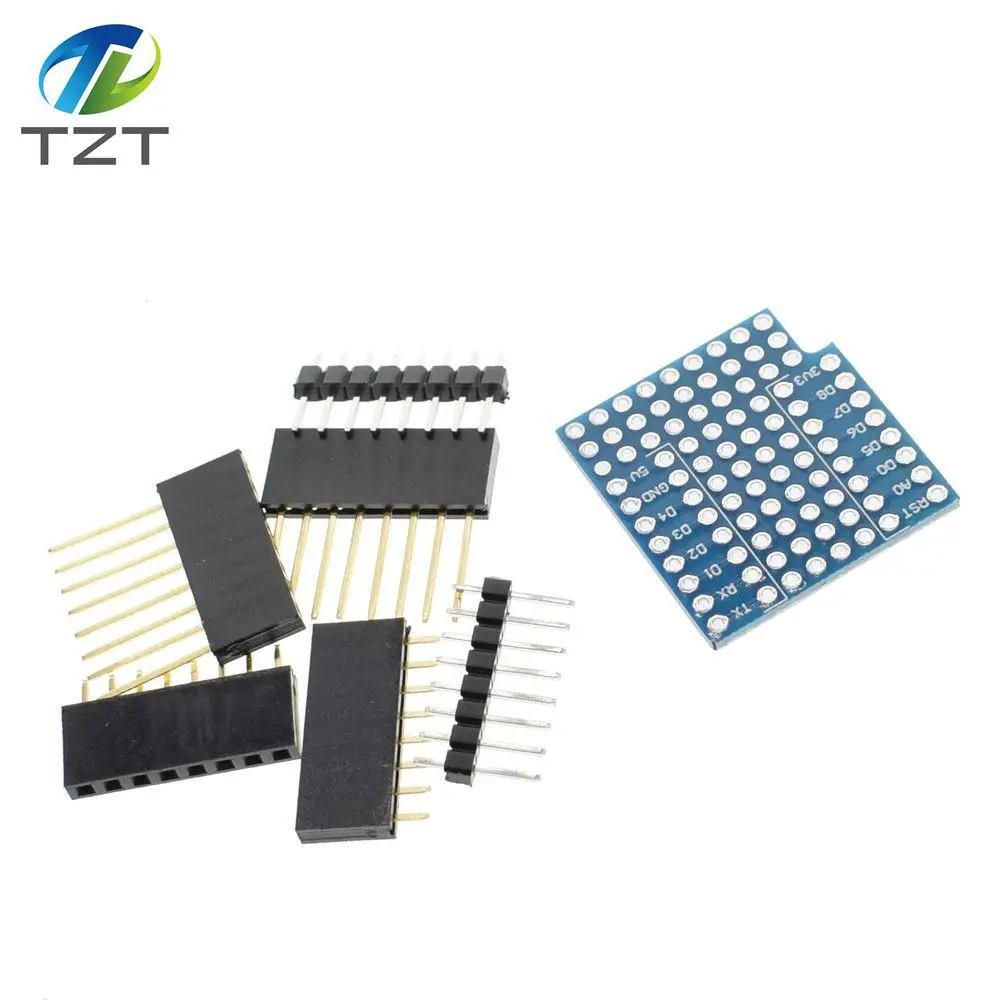 

TZT ProtoBoard Shield for WeMos D1 mini double sided perf board Compatible