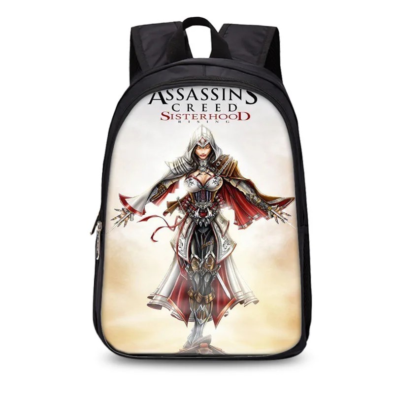 Assassins Creed l Рюкзак черный студенческий рюкзак для мальчиков и девочек подростковый рюкзак для путешествий рюкзак для ноутбука - Цвет: 17